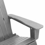 vidaXL Chaise Adirondack à bascule Gris clair HDPE
