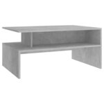 vidaXL Table basse Gris béton 90x60x42 5 cm Aggloméré