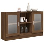 vidaXL Armoire à vitrine Chêne marron 120x30 5x70 cm Bois d'ingénierie