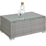 Tectake Canapé de jardin PISE 5 places avec coffre de rangement, variante 2 - gris clair