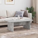 vidaXL Table basse Gris béton 93 x 53 x 33 cm Bois d'ingénierie