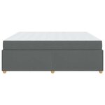vidaXL Cadre de lit avec matelas Gris foncé 180 x 200 cm tissu