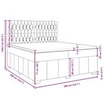 vidaXL Sommier à lattes de lit avec matelas Gris clair 200x200cm Tissu