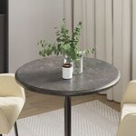 vidaXL Dessus de table Noir Ø60x2 5 cm Marbre