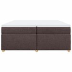 vidaXL Sommier à lattes de lit avec matelas Marron foncé 200x200 cm