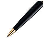 Stylo bille EXPERT mécanisme rotatif Pte Moyenne Corps Noir Laqué Attribut Doré WATERMAN