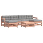 vidaXL Salon de jardin 7 Pièces avec coussins bois massif douglas