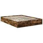 vidaXL Lit de Rangement Gris béton 150 x 200 cm Bois d'ingénierie