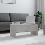 vidaXL Table basse gris béton 102x50 5x46 5 cm bois d'ingénierie