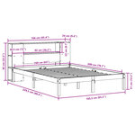 vidaXL Lit bibliothèque sans matelas blanc 160x200 cm bois pin massif