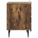 vidaXL Cabinet de chevet avec tiroir Chêne fumé 43 x 34 5 x 49 5 cm