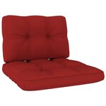 vidaXL Chaise de jardin avec coussins rouge Bois de pin imprégné