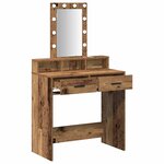 vidaXL Table de Toilette Marron 79 x 41 x 140 cm Bois d'ingénierie