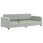 vidaXL Lit de jour avec lit gigogne gris clair 90x190 cm velours