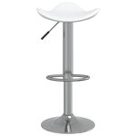 vidaXL Tabourets de bar lot de 2 blanc acier chromé et cuir artificiel