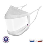 Masque transparent blanc uns1 50 lavages made in france adulte