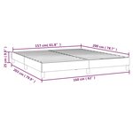 vidaXL Cadre de lit Gris clair 160x200 cm Velours