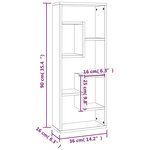 vidaXL Étagère murale Sonoma gris 36x16x90 cm Bois d'ingénierie