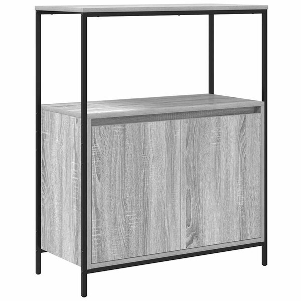 vidaXL Meuble de salle de bain avec étagères sonoma gris 76 5x35x95 cm