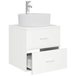 vidaXL Vanité de lavabo mural Blanc 49 5 x 44 5 x 65 cm