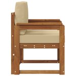 vidaXL Canapé d’extérieur Bois d'acacia massif et polyester Naturel