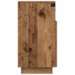 vidaXL Table de chevet avec 2 tiroirs vieux bois 36x36x68 cm