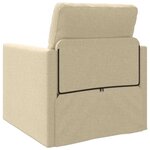 vidaXL Canapé-lit avec coussin Crème 74 x 77 x 81 cm tissu