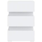 vidaXL Table de chevet à LED blanc 45x35x67 cm bois d'ingénierie