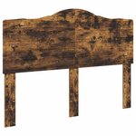 vidaXL Lit de Rangement Chêne fumé 160 x 200 cm Bois d'ingénierie