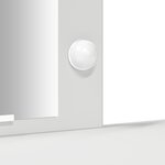 vidaXL Coiffeuse blanche avec éclairage LED 102x33x135 cm