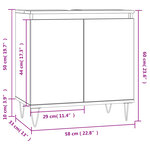 vidaXL Armoire de bain chêne sonoma 58x33x60 cm bois d'ingénierie