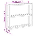 vidaXL Étagère de salle de bain à 3 niveaux murale 60x15x54 cm bambou