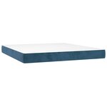 vidaXL Sommier à lattes de lit et matelas Bleu foncé 180x200cm Velours