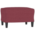 vidaXL Fauteuil avec repose-pied Rouge bordeaux 60 cm Tissu