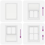 vidaXL Store plissé blanc 95x100 cm largeur du tissu 94 4 cm polyester