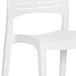 vidaXL Chaises de jardin 2 Pièces Blanc Polypropylène