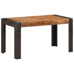 vidaXL Table à manger 140x70x76 cm Bois de manguier brut massif