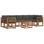 vidaXL Ensemble de canapés d'extérieur 8 Pièces Naturel et Anthracite