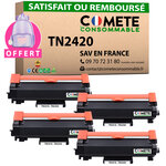 TN2420 - 4 Toners compatibles Brother TN2420 Noir - COMETE