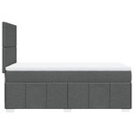 vidaXL Sommier à lattes de lit et matelas Gris foncé 90x190 cm Tissu