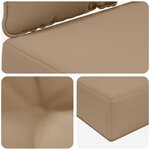 vidaXL Coussin de canapé d'extérieur 2 Pièces Taupe Polyester