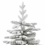 vidaXL Sapin de Noël artificiel à charnières avec neige floquée 240 cm