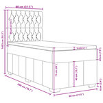 vidaXL Sommier à lattes de lit avec matelas Bleu 80x200 cm Tissu