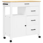 vidaXL Chariot de cuisine MONZA 84x40x90 cm bois massif de pin