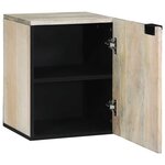 vidaXL Armoire d'évier avec étagère Marron et Noir 38 x 33.5 x 48 cm