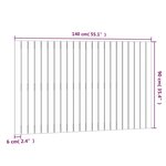 vidaXL Tête de lit murale 140x3x90 cm Bois massif de pin