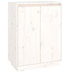 vidaXL Armoire à chaussures Blanc 60x35x80 cm Bois de pin massif