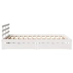 vidaXL Cadre de lit avec tiroirs sans matelas blanc 120x200 cm