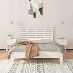 vidaXL Tête de lit murale Blanc 126x3x63 cm Bois massif de pin