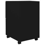 vidaXL Classeur mobile Noir 39x45x67 cm Acier